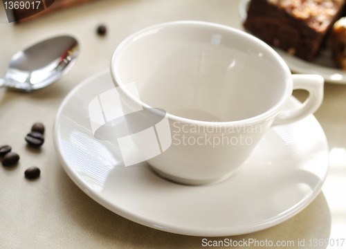 Image of empty coffee or tea white cup 