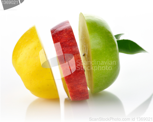 Image of colorful apple slices