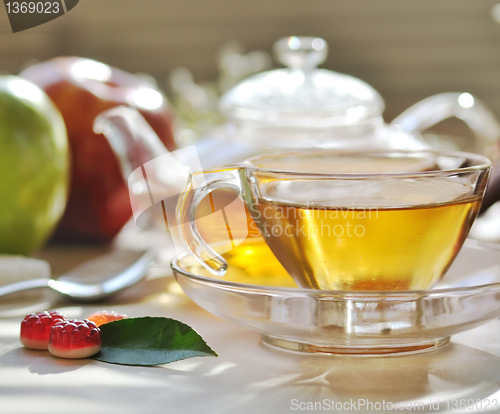 Image of morning green tea set 