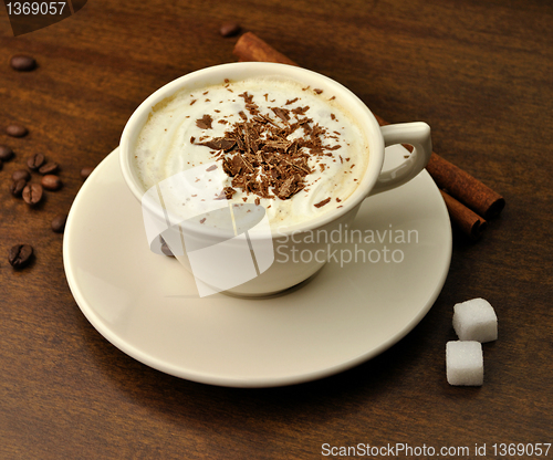 Image of coffee with cream and sugar