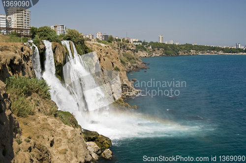 Image of Düden lower waterfalls at Antalya, Turkey