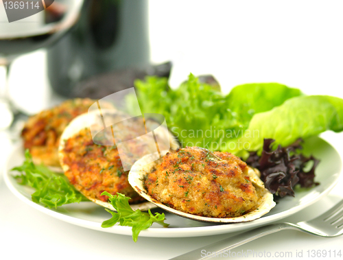Image of stuffed clams dinner