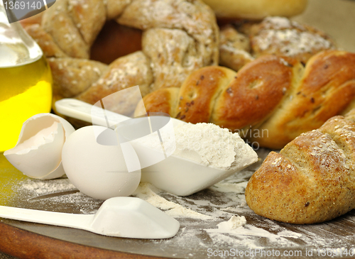 Image of fresh homemade bread assortment 