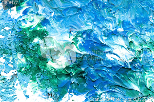 Image of paints on the white paper