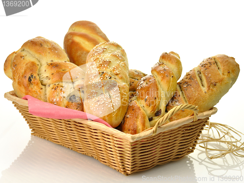 Image of bread assortment in a basket