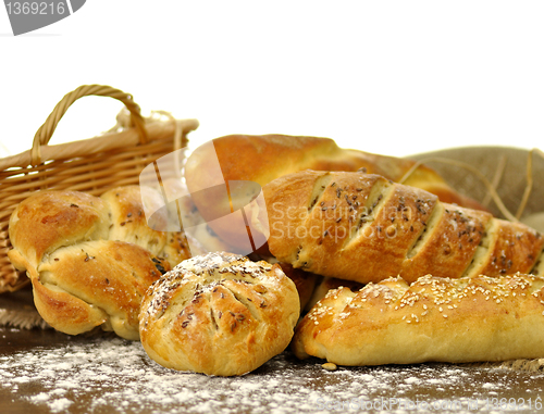 Image of fresh homemade bread assortment 