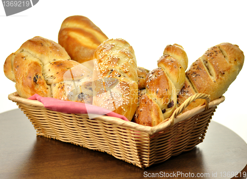 Image of bread assortment in a basket