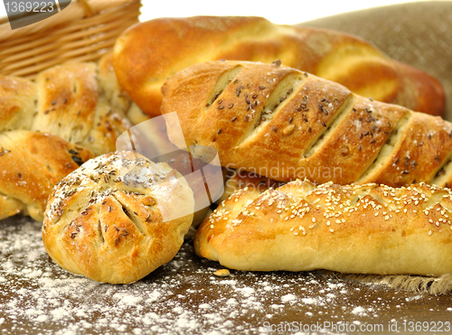 Image of fresh homemade bread assortment 