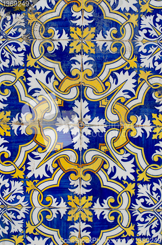 Image of Traditional Portuguese glazed tiles