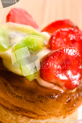 Image of French cake with fresh fruits