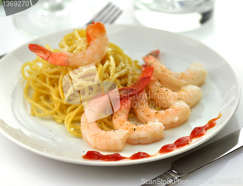 Image of Spaghetti with shrimps