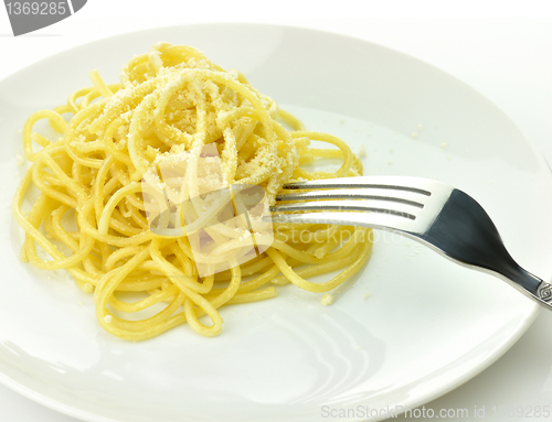 Image of spaghetti with fork 