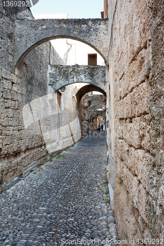 Image of Medieval alley in Rhodes Old Town