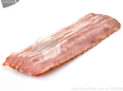 Image of sliced raw turkey bacon 