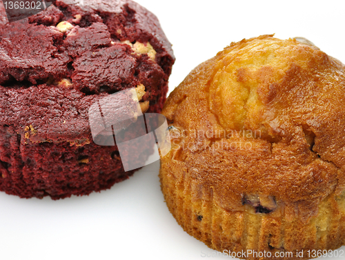 Image of fresh muffins close up 