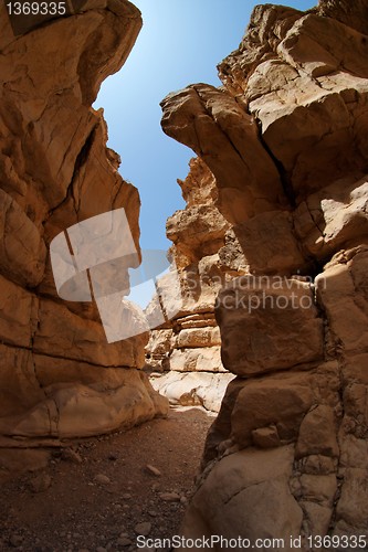 Image of Narrow desert canyon
