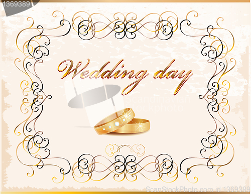 Image of Vintage wedding card.