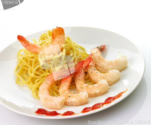 Image of Spaghetti with shrimps 