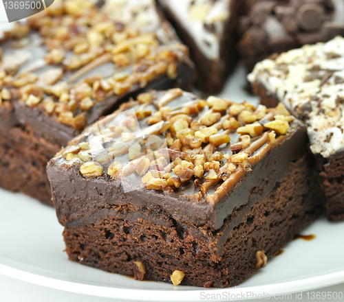 Image of brownies close up