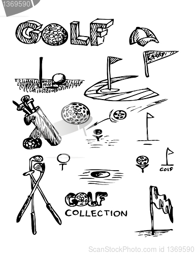 Image of golf objects