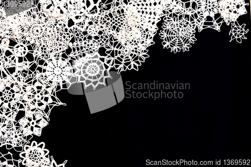 Image of christmas snowflakes background