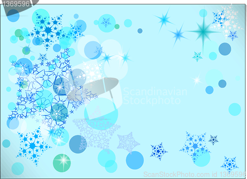 Image of christmas background with snowflakes