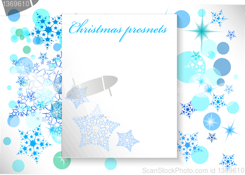 Image of christmas background with snowflakes