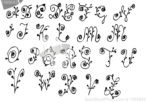Image of easy flower alphabet