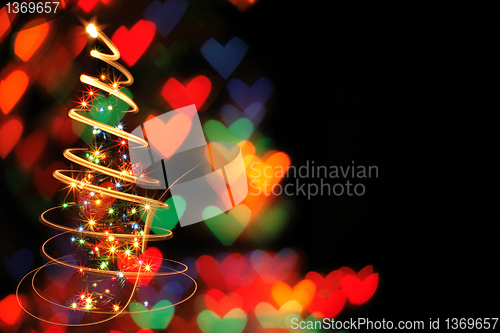 Image of abstract hearts background 