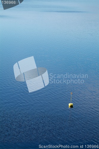 Image of Yellow buoy in the water