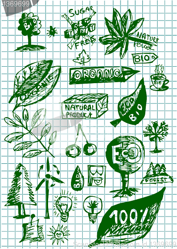 Image of bio and eco icons