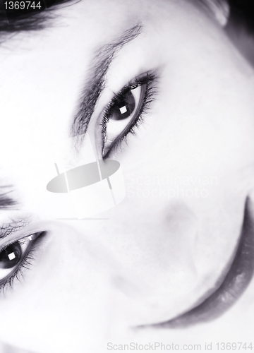 Image of Beautiful young woman face. 