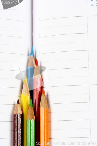 Image of Color pencil and agenda