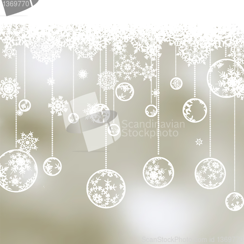 Image of Christmas background with snowflakes. EPS 8