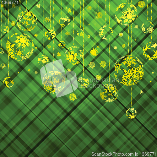 Image of Christmas background with baubles. EPS 8