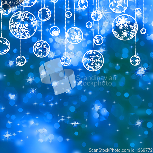 Image of Elegant blue christmas background. EPS 8