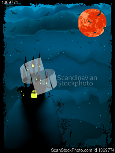 Image of Halloween time spooky illustration. EPS 8