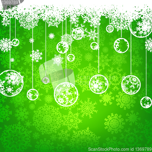 Image of Beautiful green happy Christmas. EPS 8