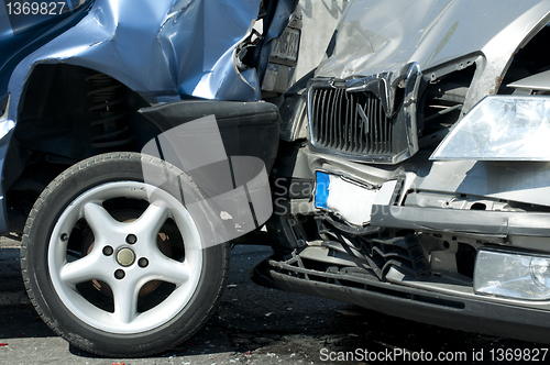 Image of Two crashed cars