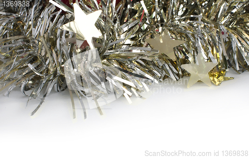 Image of Christmas motifs with balls and chains
