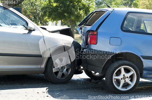 Image of Two crashed cars