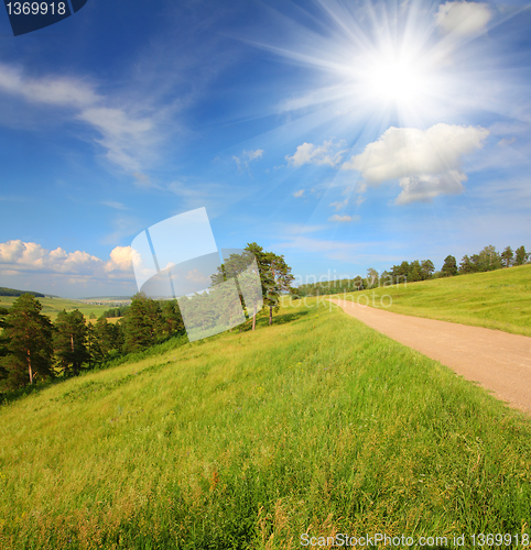 Image of summer landscape with road