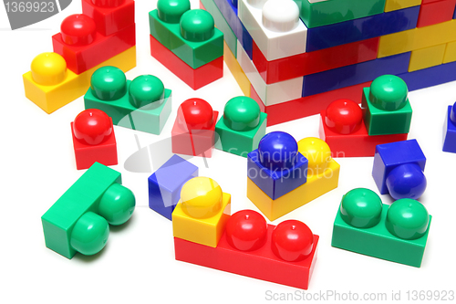 Image of house of blocks - meccano toy