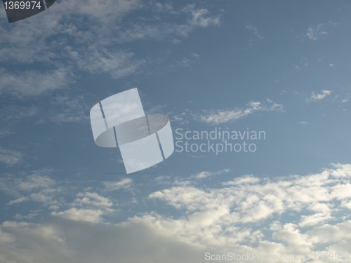 Image of Blue sky with clouds