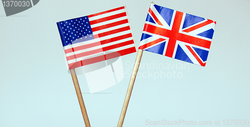 Image of British and American flags