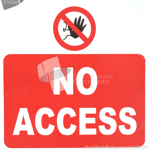 Image of No access sign