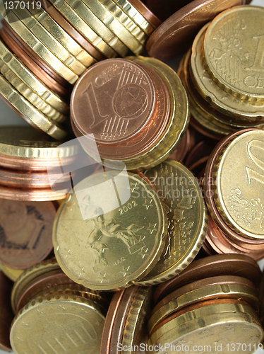 Image of Euro coins background