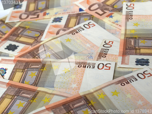 Image of Euro bankonotes background