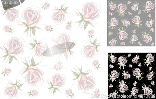 Image of Seamless background.Illustration rose.