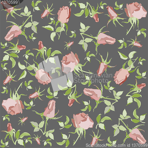 Image of Seamless  background. Illustration rose.